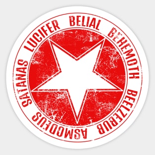 Satanist Distressed Design Sticker